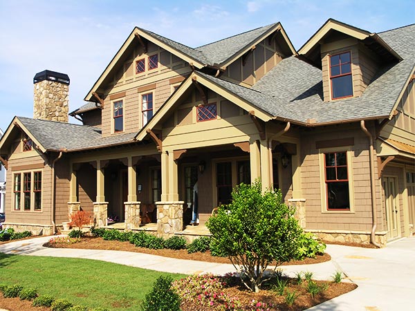 Custom home exterior detail